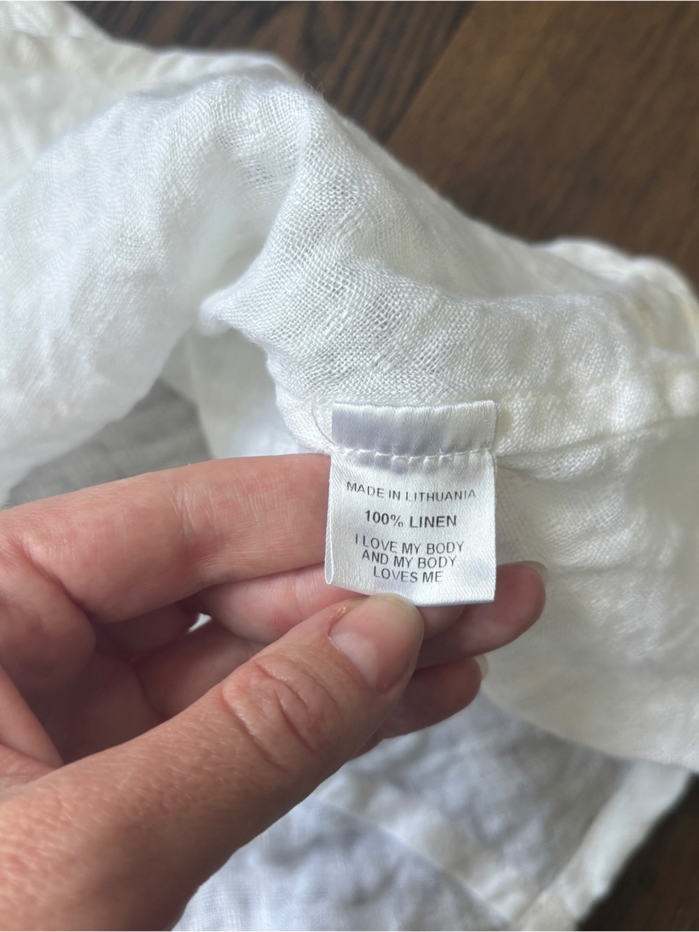 FLAX Asymmetrical Linen Tunic Top White Gingham Sleeveless Small - Picture 7 of 13